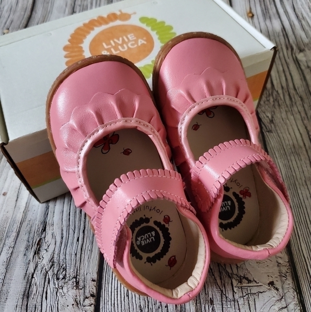 Livie and Luca Pink Shimmer Mary Jane Shoes New Without Box